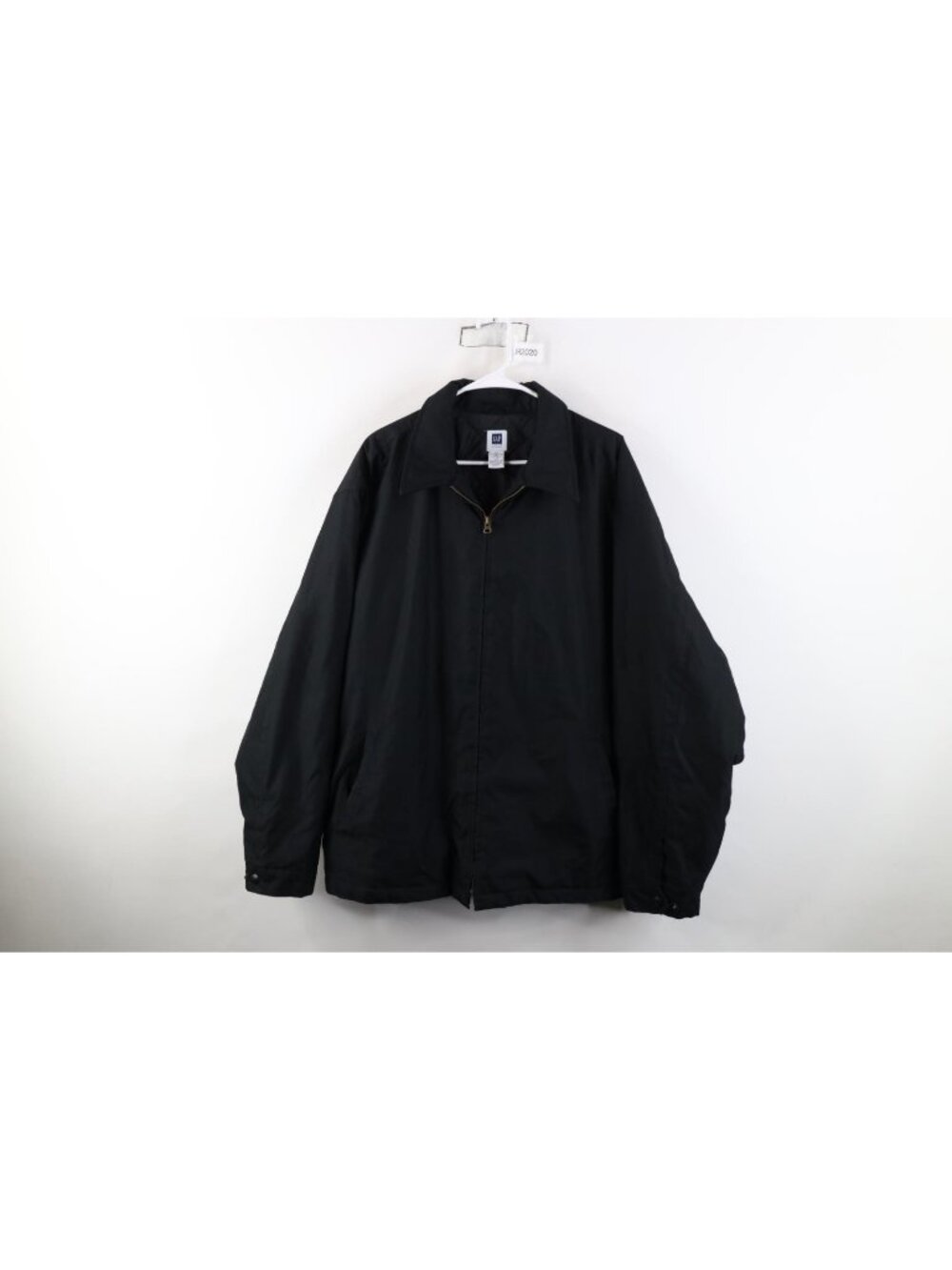Vintage Y2K 2003 Gap Mens 2XL XXL Microfiber Quilted Full Zip Jacket Black